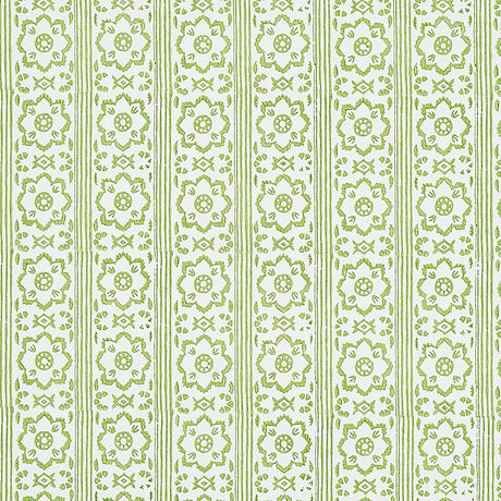 Schumacher Sunda Hand Blocked Print Leaf Wallpaper
