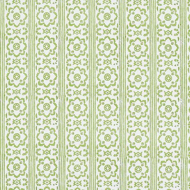 Schumacher Sunda Hand Blocked Print Leaf Wallpaper