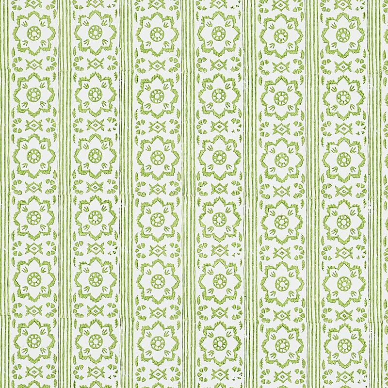 Schumacher Sunda Hand Blocked Print Leaf Wallpaper