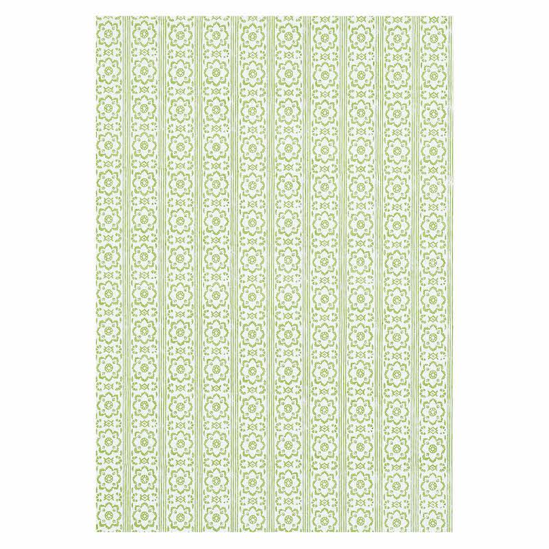 Schumacher Sunda Hand Blocked Print Leaf Wallpaper