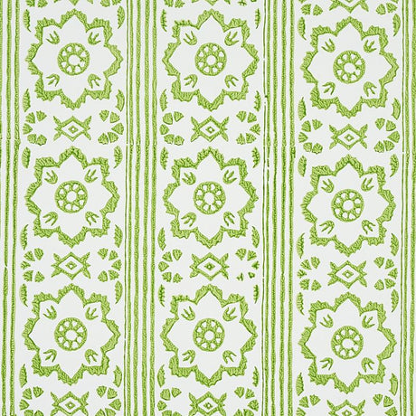 Schumacher Sunda Hand Blocked Print Leaf Wallpaper
