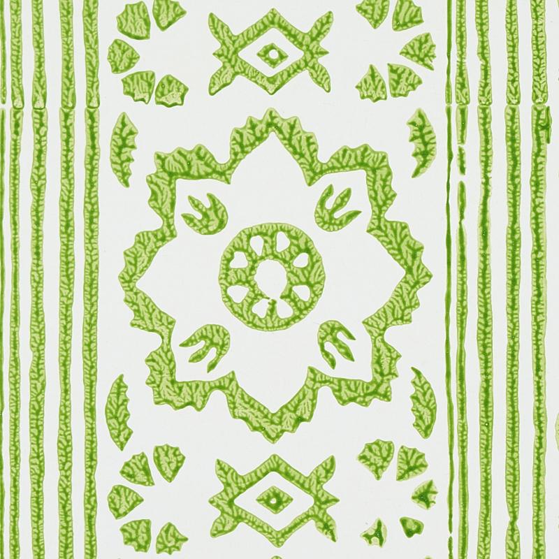 Schumacher Sunda Hand Blocked Print Leaf Wallpaper