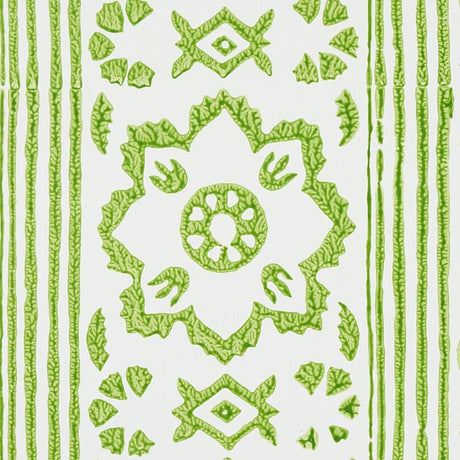 Schumacher Sunda Hand Blocked Print Leaf Wallpaper