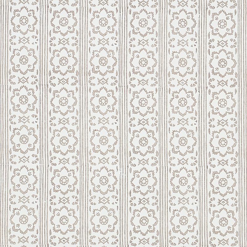 Schumacher Sunda Hand Blocked Print Grey Wallpaper