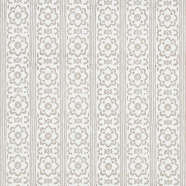 Schumacher Sunda Hand Blocked Print Grey Wallpaper