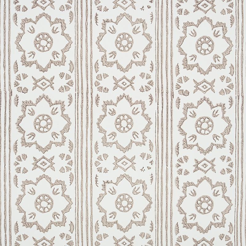 Schumacher Sunda Hand Blocked Print Grey Wallpaper