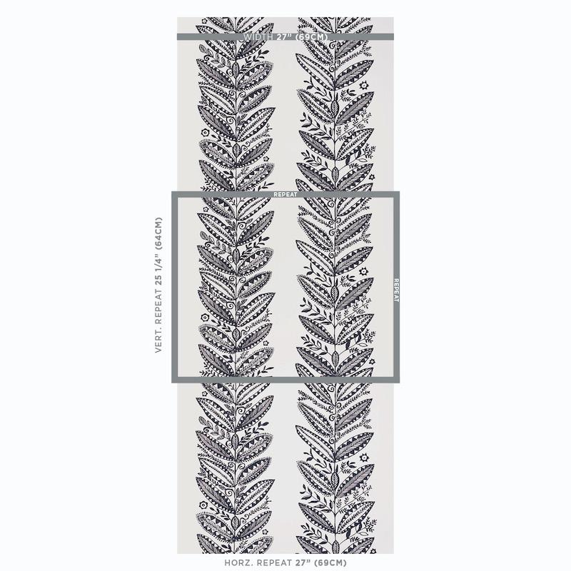 Schumacher Eland Black Wallpaper