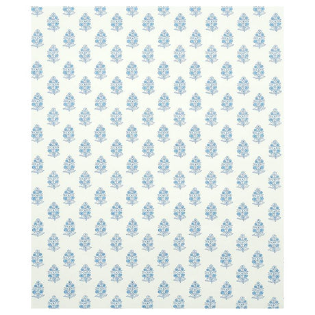 Schumacher Aditi Blue Wallpaper