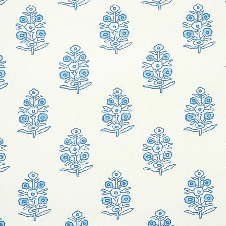 Schumacher Aditi Blue Wallpaper