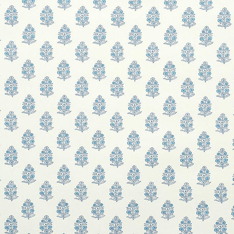 Schumacher Aditi Blue Wallpaper