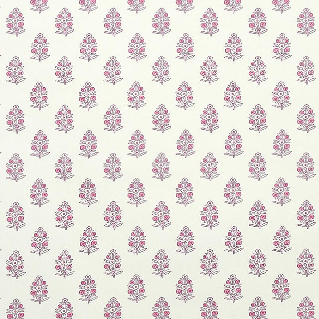 Schumacher Aditi Pink Wallpaper