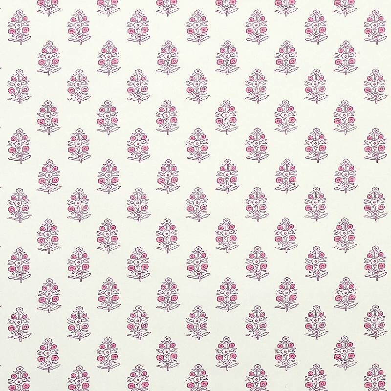 Schumacher Aditi Pink Wallpaper