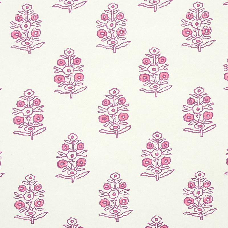 Schumacher Aditi Pink Wallpaper