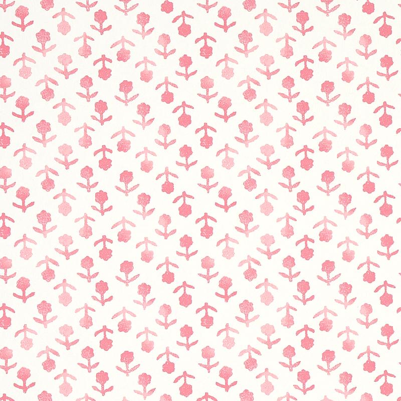 Schumacher Beatriz Pink Wallpaper