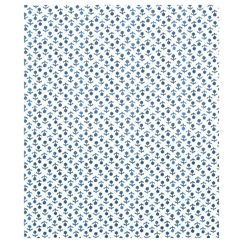 Schumacher Beatriz Indigo Wallpaper