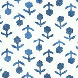 Schumacher Beatriz Indigo Wallpaper