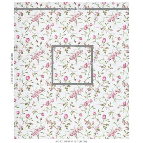 Schumacher Beluze Magenta Wallpaper