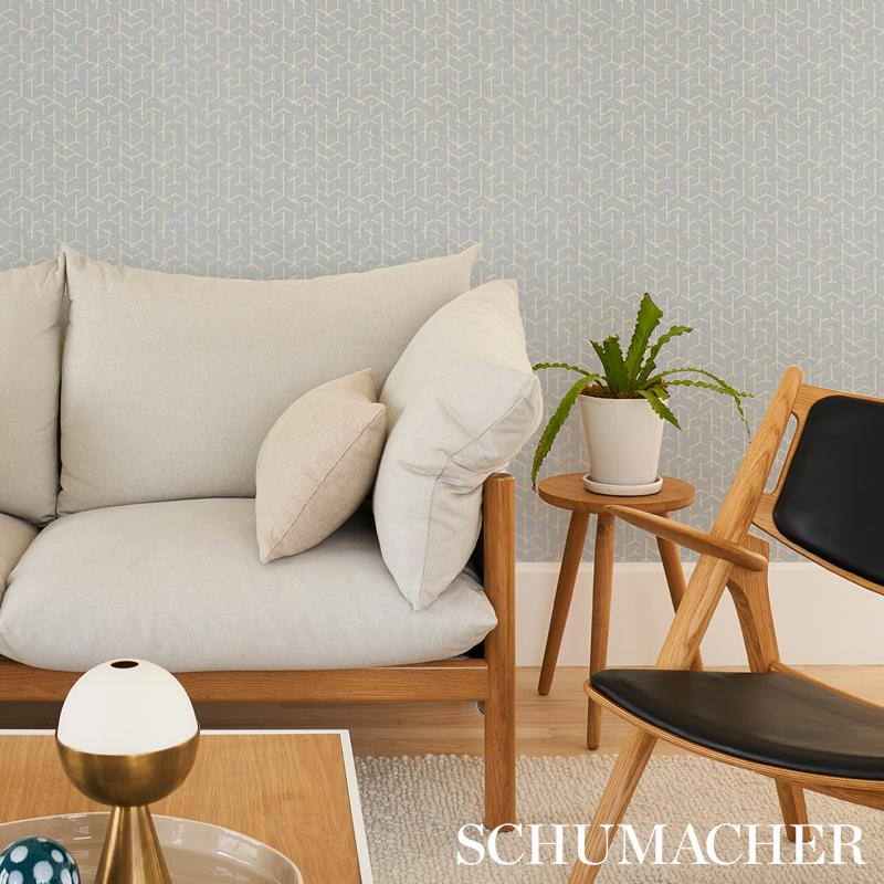 Schumacher Coleridge Chambray Wallpaper
