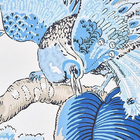 Schumacher Cranley Garden Blue Wallpaper