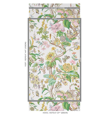 Schumacher Cranley Garden Pink Wallpaper