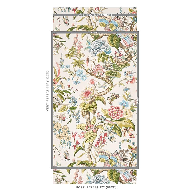 Schumacher Cranley Garden Document Wallpaper