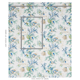 Schumacher Del Tesoro Blue & Green Wallpaper