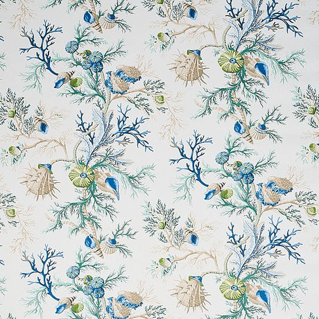Schumacher Del Tesoro Blue & Green Wallpaper