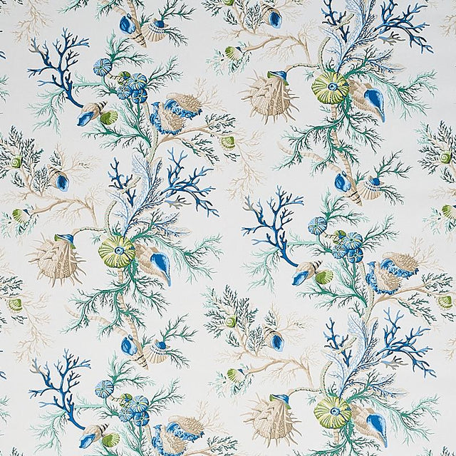 Schumacher Del Tesoro Blue & Green Wallpaper