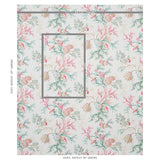 Schumacher Del Tesoro Pink & Aqua Wallpaper