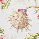 Schumacher Del Tesoro Purple & Coral Wallpaper