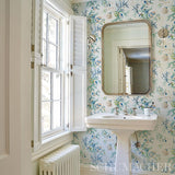 Schumacher Del Tesoro Purple & Coral Wallpaper