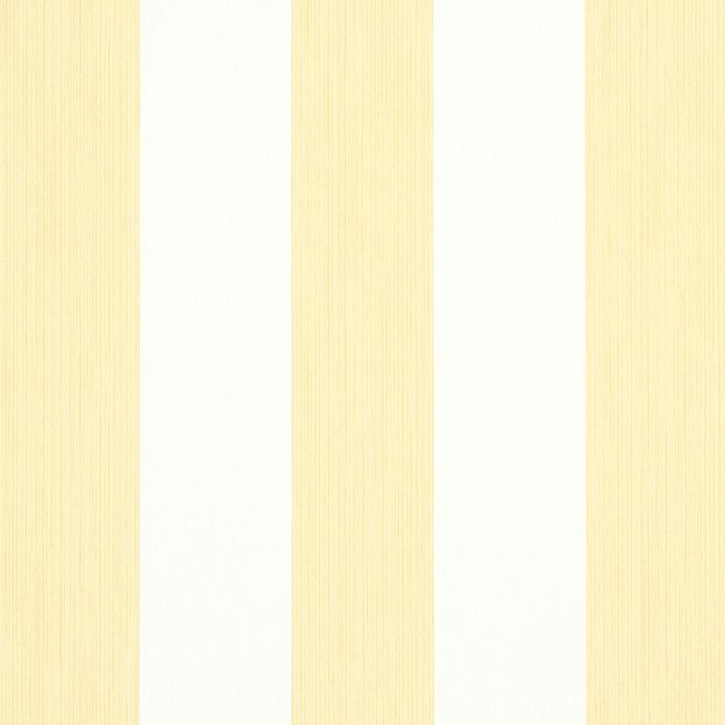 Schumacher Edwin Stripe Wide Buttercup Wallpaper
