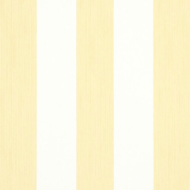 Schumacher Edwin Stripe Wide Buttercup Wallpaper