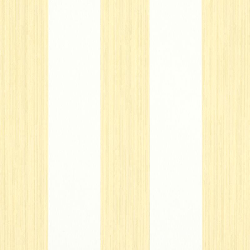 Schumacher Edwin Stripe Wide Buttercup Wallpaper