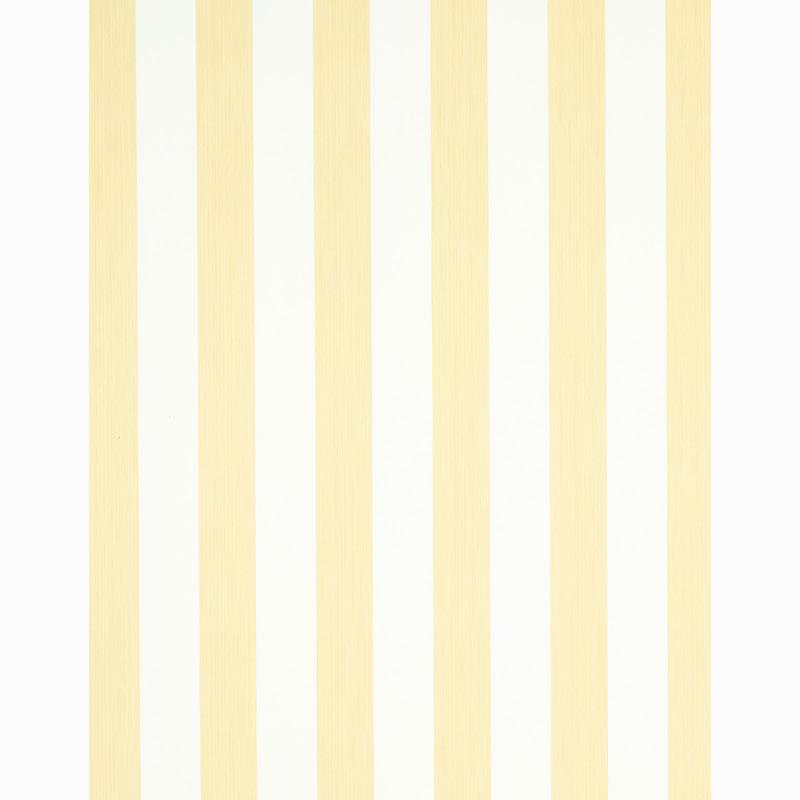 Schumacher Edwin Stripe Wide Buttercup Wallpaper