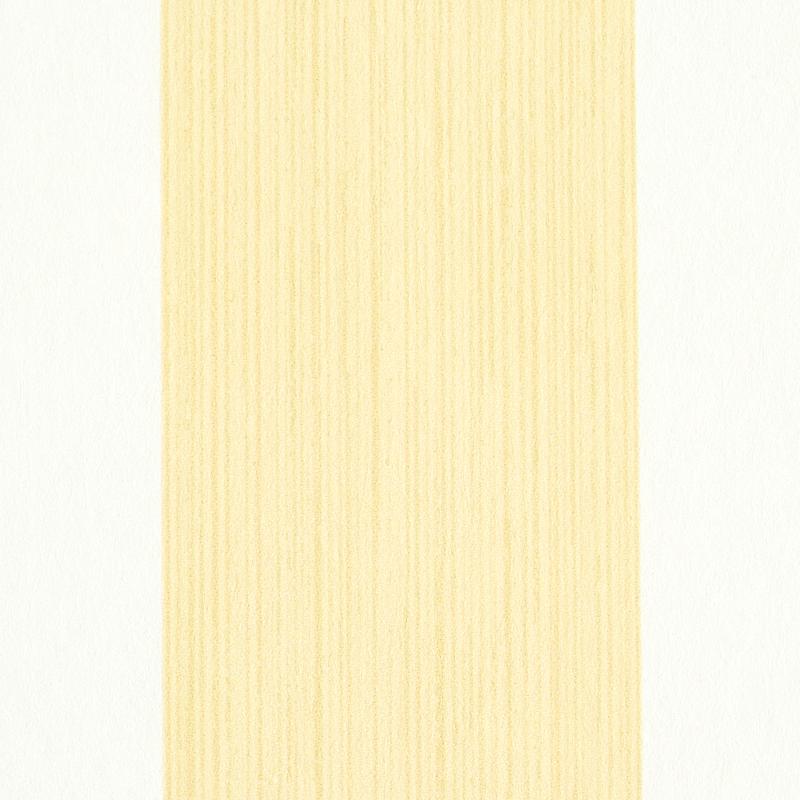 Schumacher Edwin Stripe Wide Buttercup Wallpaper