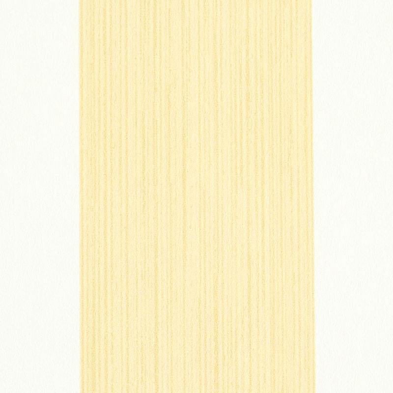 Schumacher Edwin Stripe Wide Buttercup Wallpaper