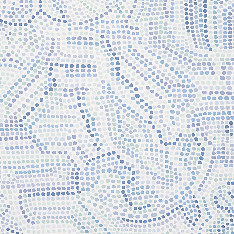 Schumacher Galina Blues Wallpaper