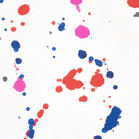 Schumacher Ink Splash Red & Blue Wallpaper