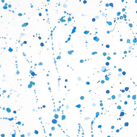 Schumacher Ink Splash Blue Wallpaper