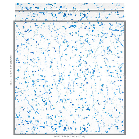 Schumacher Ink Splash Blue Wallpaper