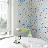 Schumacher Ink Splash Blue Wallpaper