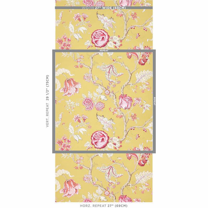 Schumacher Josephine Ochre Wallpaper