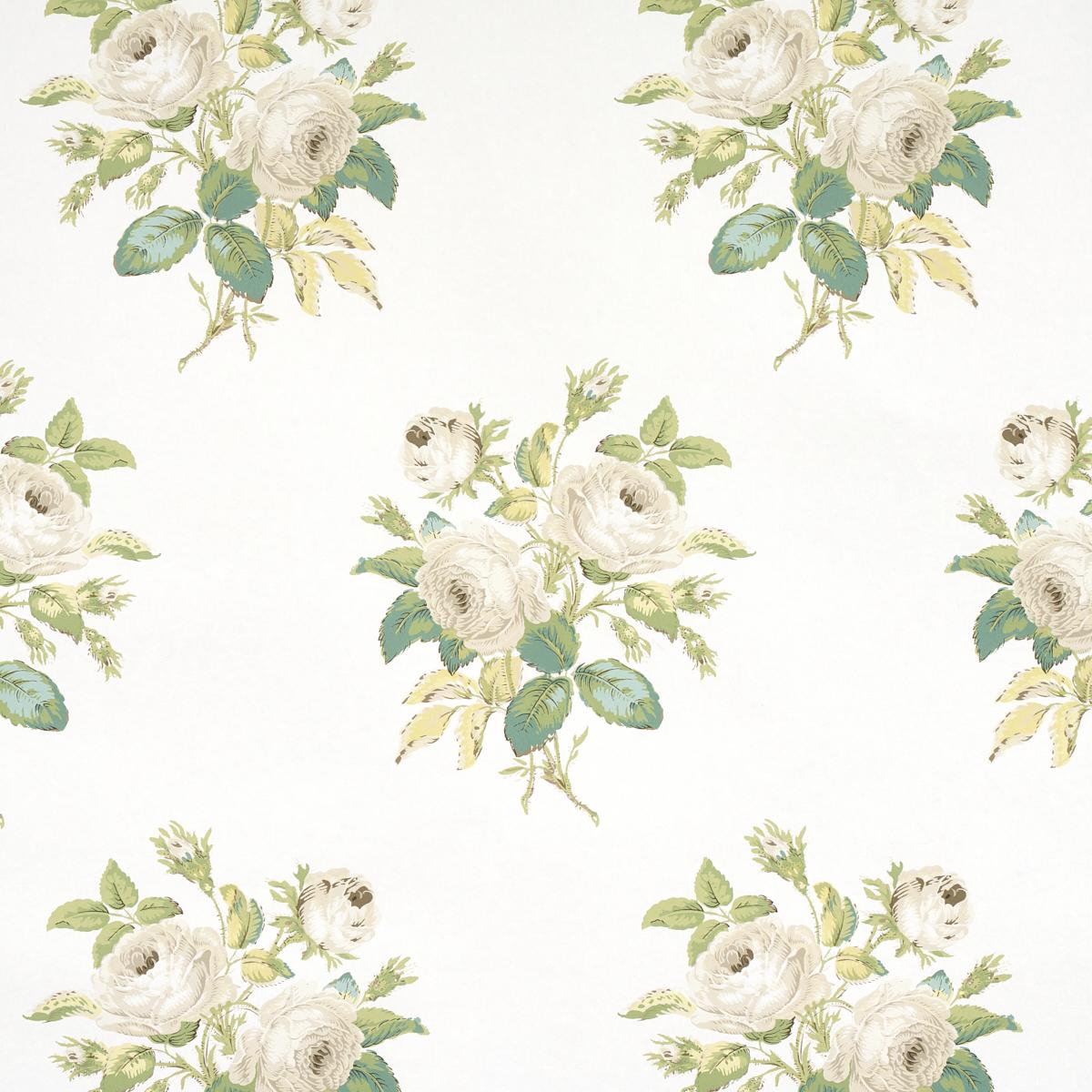 Schumacher Loudon Rose Ivory Wallpaper