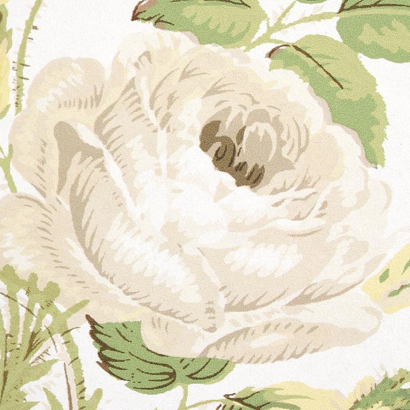 Schumacher Loudon Rose Ivory Wallpaper