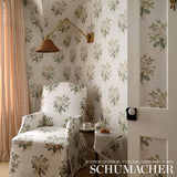 Schumacher Loudon Rose Ivory Wallpaper