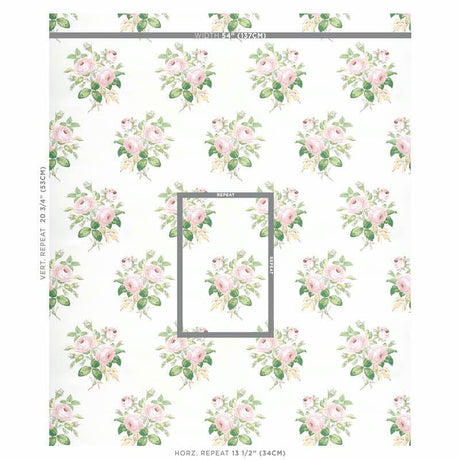 Schumacher Loudon Rose Blush Wallpaper