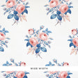 Schumacher Loudon Rose Rose & Blue Wallpaper
