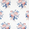 Schumacher Loudon Rose Rose & Blue Wallpaper