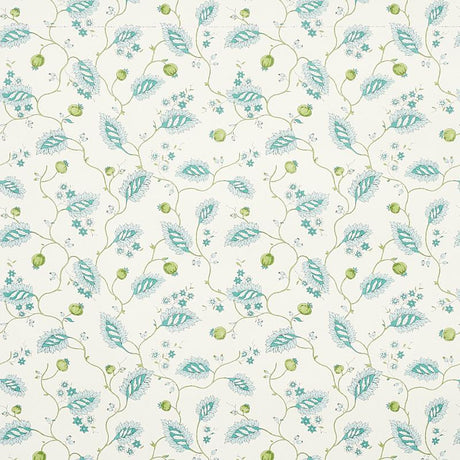 Schumacher Maryam Vine Peacock Wallpaper